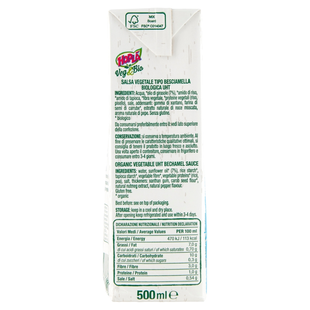 Besciamella Veg e Bio, 500 ml